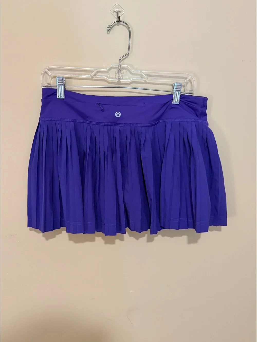 Blue Pleated Mini Skirt Size 8, Very Good Condition